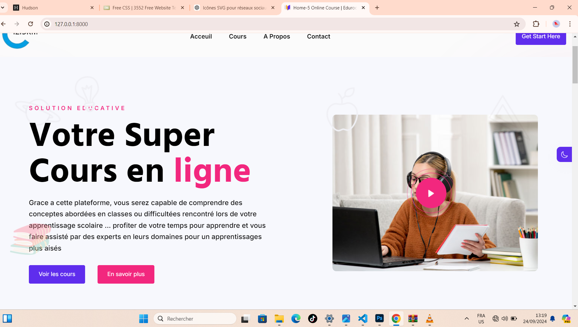Plateforme de cours en ligne